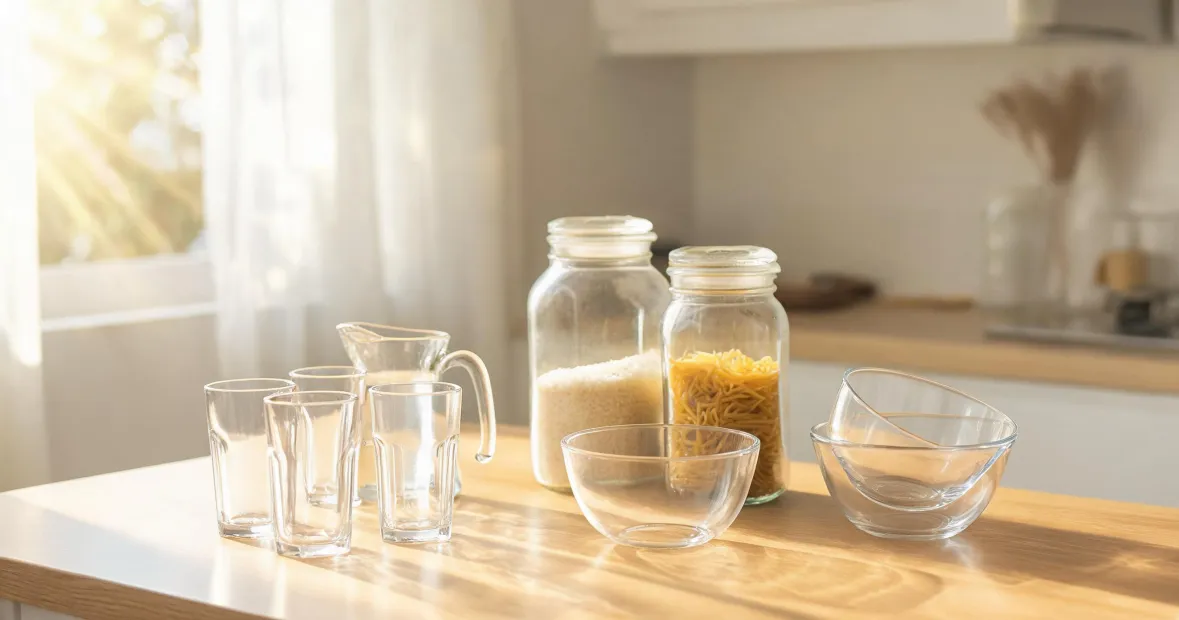 Anchor Hocking article glassware scene