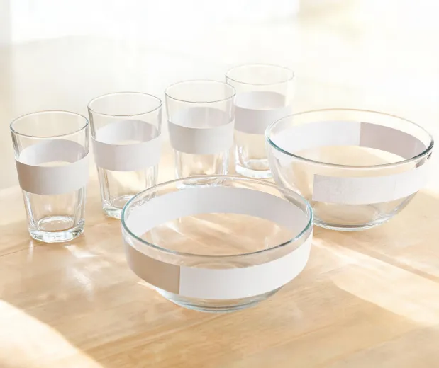 Gift registry glassware set
