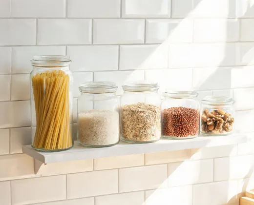 Glass storage jars