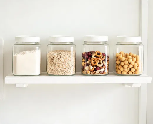 Glass pantry jar collection