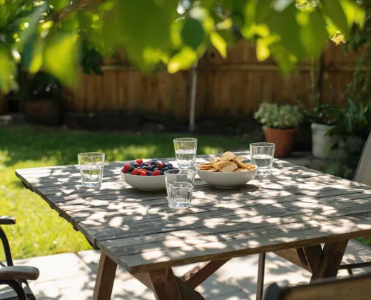 Outdoor gathering glassware